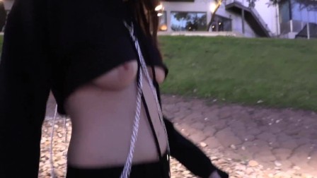 Teaser - Serious underboob nipslip flashing in a busy area