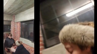 Public Dare Cumshot Against Social Distancing