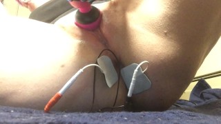 Myra tries anal electro play and squirts!