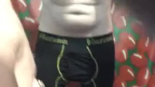 Me but I’m not hard so my underwear stayed on. Next 1 I’ll take em off.