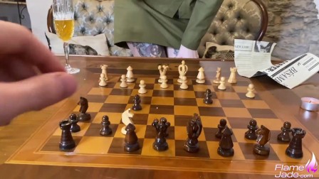 Military Girl Lost Chess Deep blowjob and anal Sex - Cosplay