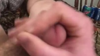 Guys jerks off and cums