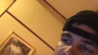 Blake Joseph young mixed cock tatted boy thick dick jacking off with his big fat hard huge dick
