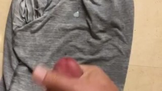Jerking off , cumming on floor 