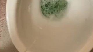 Wanking my cock and piss play 