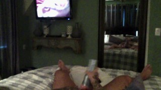 fucking my fleshlight ass on my bed
