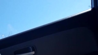 Can't wait! quickie in parking lot (loud moaning orgasm)