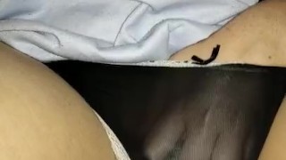 Rubbing my wet pussy until I cum in my panties