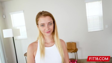 FIT18 - Casting teen Riley Star With Unshaven Bush