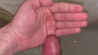 Cumshot in the shower