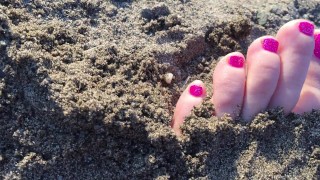 Toes in the Sand at the Beach