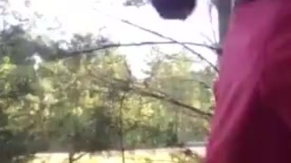 Big Black dick flash roadside