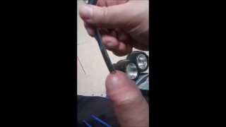 Spooning my cock on a dare