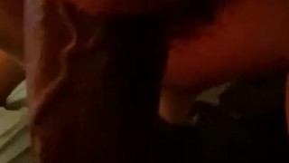 Sucking BBC Dildo