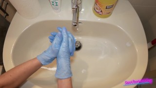 Wash your hands before masturbate on Pornhub - #SCRUBHUB