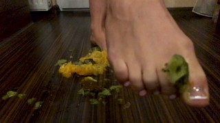 My first food crush. Rate my foot and food fetish