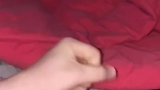 Messing around with my hard cock with big cumshot at the end