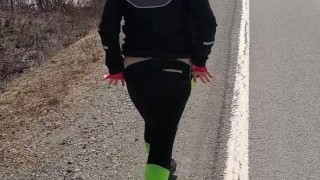 Showing my ass during my jog today.