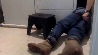 Worker Sagging Jeans and Dick Slip