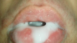 Amateur Blowjob in doggystyle position and cum swallow from a hot Milf