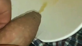 Pee | Wank | Cum | my uncut dick in my car