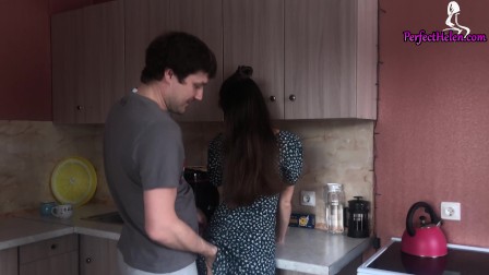 Husband Sensual Fucking and Pussy Eating Instead of Lunch