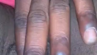 Married Neighbor Plays with Fat Black Pussy during Quarantine 