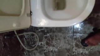 dubai handjob hug cumshot in toilet 
