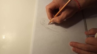 COVID ANIME GIRL - DRAWING