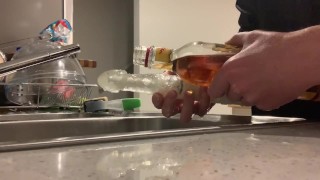 Washing my NEW dildo with FIREBALL cuz Covid made straight sell out