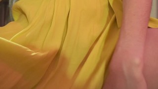 Milf plays with pussy through pantyhose