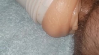 Fucking a Fleshlight till Cum Shot