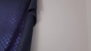 Redhead moaning loudly while masturbating 