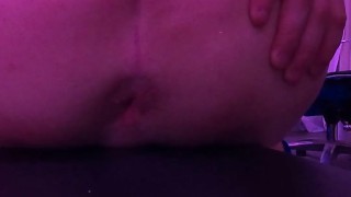 Cute little femboy twink jerks his cock until he shoots cum everywhere