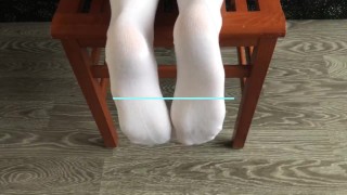 teen girl dress knee college & school socks and feet fetish