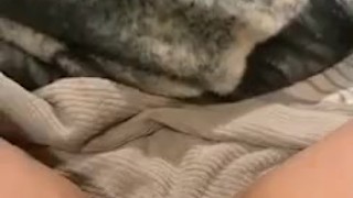 Playing with my snowbunny pussy 