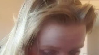 Blond teen blowjob