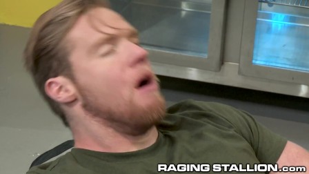 RagingStallion - Ryan Stone Tops Bear In Work Break Room