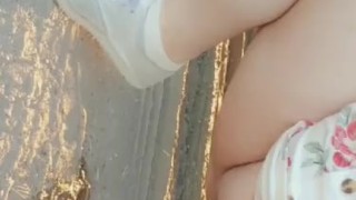 Pissing while out fishing 