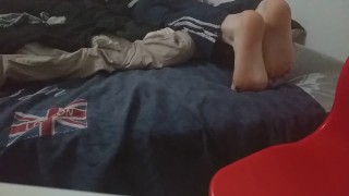 My chilled bare feet with toe cracking at the end