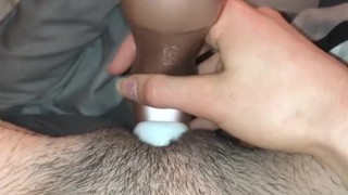 Fit Female Cums Hard from Clit Sucker