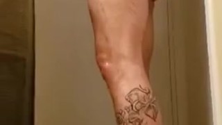 Straight boy takes a shower 