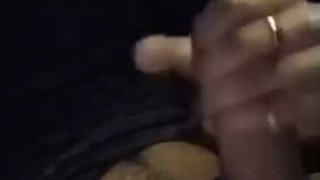 Sexy young twink jerks his uncut cock in his car 