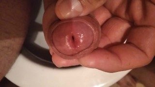 Boner and sperm in the toilet