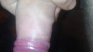 Jugando con mi Pija dura para mi novia