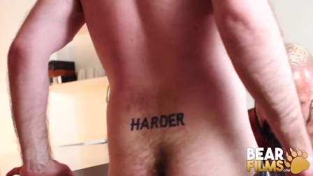 BEARFILMS Cub Jeremy Feist Hairy Hole Dicked By Inked Daddy