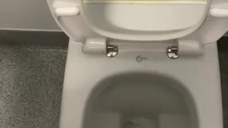 Playing with myself in the public toilets shooting my big Cumshot 