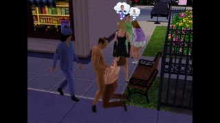 Fatty works as a prostitute. Lesbian on the street | 3D game, 3DCG, Adults