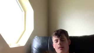 Jerking off in my office while my roommates are downstairs