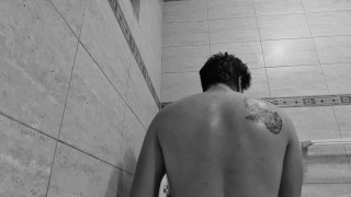 Shower time, for you, cumshot, solo male masturbation
